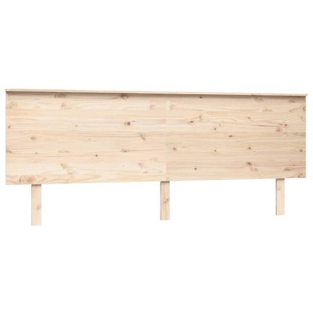 Berkfield Home Bed Headboard 204x6x82.5 cm Solid Wood Pine in Light Beige - image 1