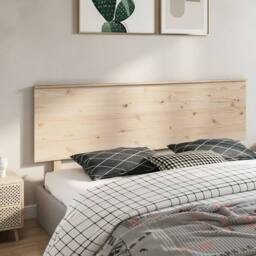 Berkfield Home Bed Headboard 204x6x82.5 cm Solid Wood Pine in Light Beige - thumbnail 4