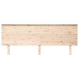 Berkfield Home Bed Headboard 204x6x82.5 cm Solid Wood Pine in Light Beige - thumbnail 3