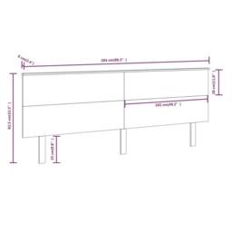Berkfield Home Bed Headboard 204x6x82.5 cm Solid Wood Pine in Light Beige - thumbnail 6
