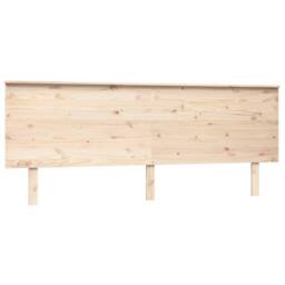 Berkfield Home Bed Headboard 204x6x82.5 cm Solid Wood Pine in Light Beige - thumbnail 1