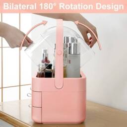FLAVORA Pink LARGE MAKEUP COSMETIC ORGANISER DRESSING TABLE - Size: 1000mm - thumbnail 2