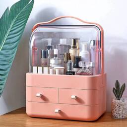 FLAVORA Pink LARGE MAKEUP COSMETIC ORGANISER DRESSING TABLE - Size: 1000mm - thumbnail 3