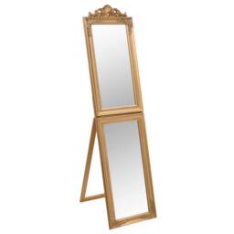 Berkfield Home Free-Standing Mirror Gold 40x160 cm - thumbnail 2
