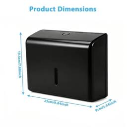 Kelvenix Black Wall Mount ABS Multifold Paper Towel - thumbnail 2