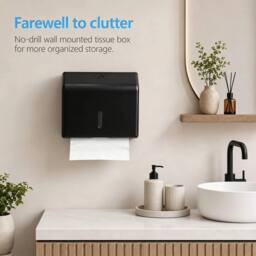 Kelvenix Black Wall Mount ABS Multifold Paper Towel - thumbnail 3