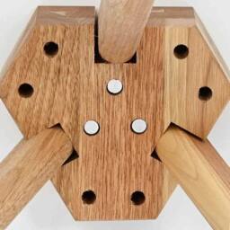 Berkfield Home Modern Coffee Table Set Solid Wood Walnut & Engineered Wood in White - thumbnail 9