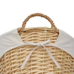 JVL Hand Woven Acacia Oval Laundry Willow Storage Basket with Lining in Gold - Size: Small - thumbnail 3