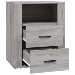 Berkfield Home Bedside Cabinet Grey Sonoma 50x36x60 cm Engineered Wood - Size: 50 x 36 x 60 cm - thumbnail 6