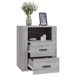 Berkfield Home Bedside Cabinet Grey Sonoma 50x36x60 cm Engineered Wood - Size: 50 x 36 x 60 cm - thumbnail 5