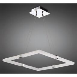 Netlighting TaccÃƒ ­a Pendant 28W LED Square 3000K 2500lm Chrome Frosted Acrylic in Grey - thumbnail 2