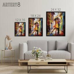 "Artery8 Salsa Latin Street Dance Colourful Framed Canvas Wall Art Print - Size: W12"" x H16""" - thumbnail 4