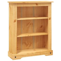 Berkfield Home 3-Tier Bookcase Mexican Pine Corona Range 81x29x100 cm in Brown - Size: 81 x 29 x 100 cm - thumbnail 2