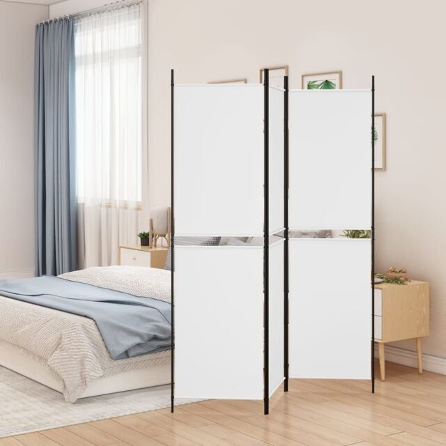 Berkfield Home 3-Panel Room Divider White 150x200 cm Fabric - image 1