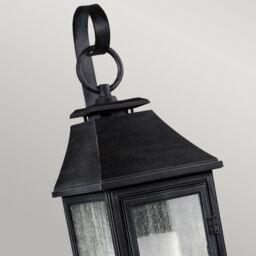 Netlighting Shepherd 1 Light Outdoor Small Wall Lantern Light Weathered Zinc IP44 E27 in Grey - thumbnail 2