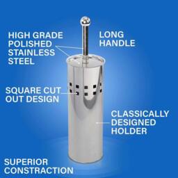 SPETLEK TOILET BRUSH & HOLDER SET SILVER - thumbnail 6