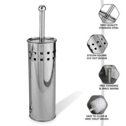 SPETLEK TOILET BRUSH & HOLDER SET SILVER - thumbnail 4