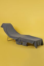 OHS Beach Towel Bag Microfibre Quick Dry Absorbent Bath Large Travel Spa in Charcoal