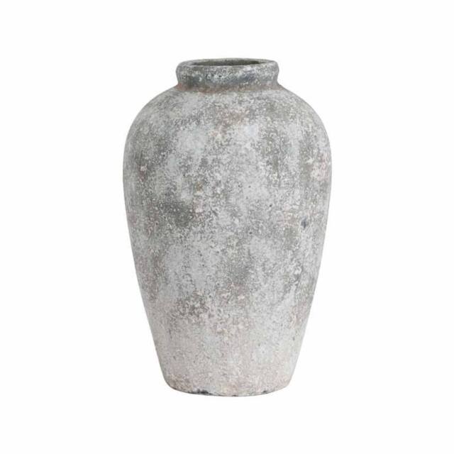 Lemon Pavilion Furniture and Decor Aged Tall Vase - Ceramic - L28 x W28 x H45 cm - Stone in Grey - image 1
