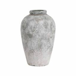 Lemon Pavilion Furniture and Decor Aged Tall Vase - Ceramic - L28 x W28 x H45 cm - Stone in Grey - thumbnail 1