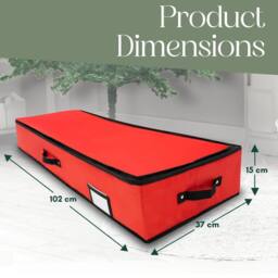 Pelle & Sol Christmas Wrapping Paper Storage Bag Fits 24 Rolls 600D Tear-Proof in Red - thumbnail 5