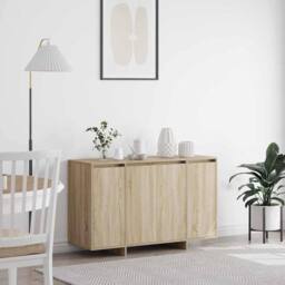 Berkfield Home Sonoma Oak Sideboard Sonoma oak Engineered wood 120 x 41 x 75 cm in Beige - thumbnail 2