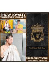 Liverpool F.C. Black Element Towel Crest Cotton Quick Dry Beach Bath Towel 137x69cm - thumbnail 3