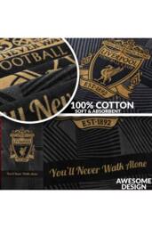 Liverpool F.C. Black Element Towel Crest Cotton Quick Dry Beach Bath Towel 137x69cm - thumbnail 4