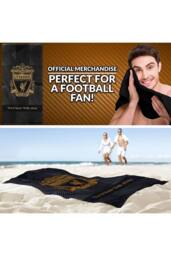 Liverpool F.C. Black Element Towel Crest Cotton Quick Dry Beach Bath Towel 137x69cm - thumbnail 2
