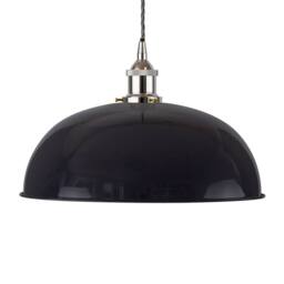 SE Home Navy Blue Worcester Pendant Light - Nickel - Grey Twisted