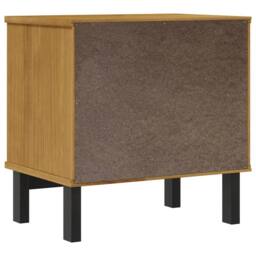 "Berkfield Home Bedside Cabinet ""FLAM"" 49x35x50 cm Solid Wood Pine in Brown - Size: 49 x 35 x 50 cm" - thumbnail 7