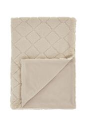 Catherine Lansfield 'Cosy Diamond' Blanket Throw in Natural - Size: 130 cm x 170 cm - thumbnail 4