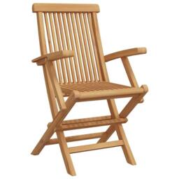 Berkfield Home 3 Piece Folding Garden Bistro Set Solid Wood Acacia in Beige - thumbnail 5