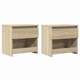 Berkfield Home Bedside Cabinets 2 pcs Sonoma Oak 40x30x39 cm Engineered Wood in Light Tan - Size: 40 x 30 x 39 cm - thumbnail 1