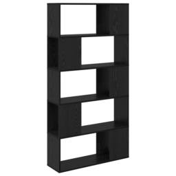 Berkfield Home Shelf Unit Black Oak Engineered Wood Medium Shelf Unit - thumbnail 7