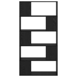 Berkfield Home Shelf Unit Black Oak Engineered Wood Medium Shelf Unit - thumbnail 5