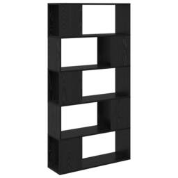 Berkfield Home Shelf Unit Black Oak Engineered Wood Medium Shelf Unit - thumbnail 2