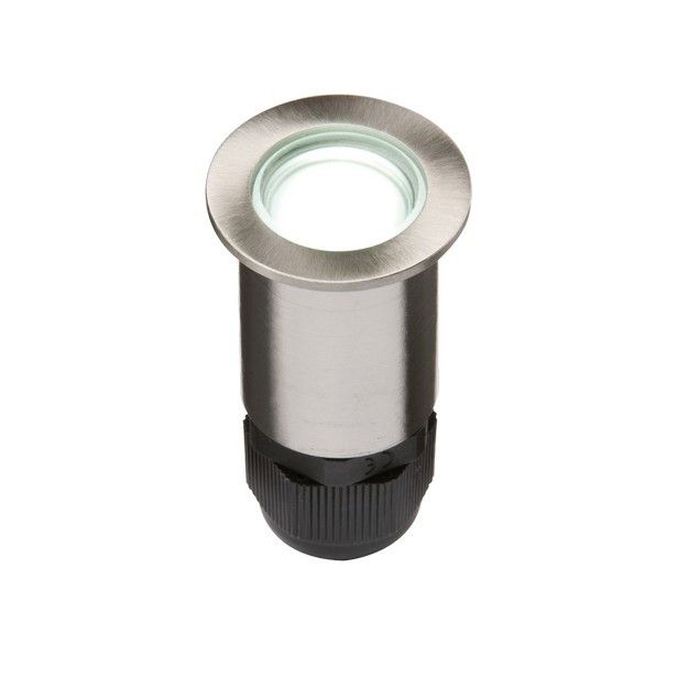Netlighting 24V Small Stainless Steel Ground Fitting 4 x White LED IP67 in Grey