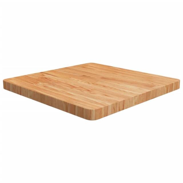 Berkfield Home Square Table Top Light Brown 60x60x4cm Treated Solid Wood Oak - Size: 60 x 60 x 4 cm - image 1