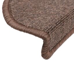 Berkfield Home Stair Mats 10 pcs 56x17x3 cm Coffee Brown - Size: Medium - thumbnail 6