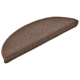 Berkfield Home Stair Mats 10 pcs 56x17x3 cm Coffee Brown - Size: Medium - thumbnail 3