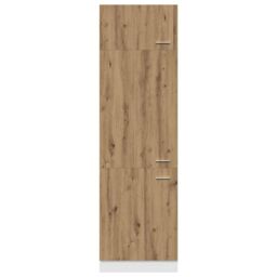 Berkfield Home Refrigerator Cabinet Lyon Artisan Oak 60x57x207 cm Engineered Wood in Brown - Size: 60 x 57 x 207 cm - thumbnail 6