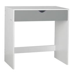 Havendro White & Grey 1 Drawer Dressing Table Wooden Computer Desk NEW - thumbnail 1