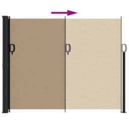 Berkfield Home Retractable Side Awning Taupe 160x500 cm - thumbnail 5