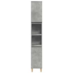 Berkfield Home 3 Piece Bathroom Furniture Set Concrete Grey Engineered Wood - thumbnail 5