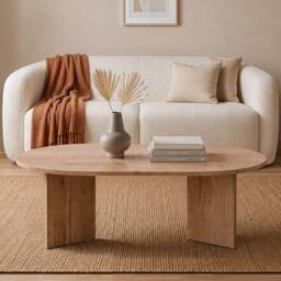 CALICOSY Oval Coffee Table L119 Cm - IRIS in Light Oak - thumbnail 2