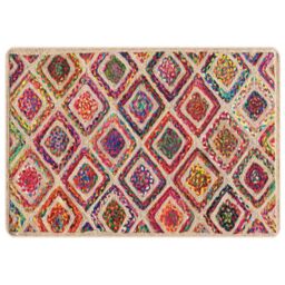 Berkfield Home Rug Washable Multicolour 120x180 cm Anti Slip - Size: 100 cm diameter - thumbnail 2