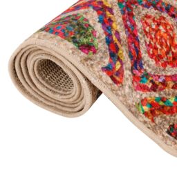 Berkfield Home Rug Washable Multicolour 120x180 cm Anti Slip - Size: 100 cm diameter - thumbnail 5