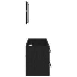 Berkfield Home Sink Cabinet with Mirror Black Oak 90x45x1, 5 cm Engineered Wood - thumbnail 8