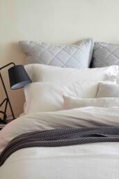 CHRISTY Double Layered Relaxed Retreat Luxury Cotton Duvet Cover Sets in White - Size: Super King - thumbnail 1